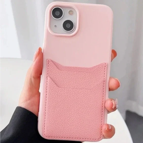 ⚠️Clearance💕iPhone 13 Pro Solid Pink With Card Slots - Picture 3 of 4